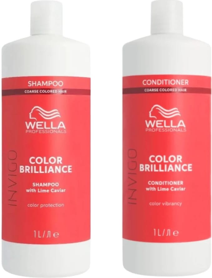 Wella - Color Brilliance Shampoo & Conditioner Coarse Liter Set - 2x1000ml