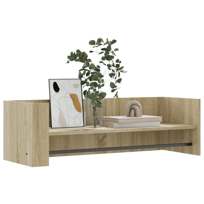 vidaXL - Wandschap - 100x35x30,5 - cm - bewerkt - hout - sonoma - eikenkleurig