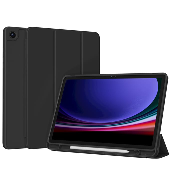 Accezz Tablet Hoes - Geschikt voor Samsung Galaxy Tab A9 Plus - Smart Silicone Bookcase - Zwart