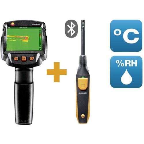 testo 872s Baudiagnose-Set Warmtebeeldcamera -30 tot +650 °C 240 x 180 Pixel 9 Hz