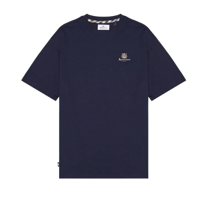 Aquascutum Active Small Logo Marineblauw T-shirt
