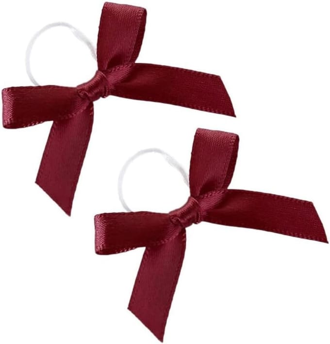 Dailygoods- Strikken 50 stuks - Satijnen Strikken - Decoratieve Strikken - Cadeaustrik - Elastiek Strik - 5 cm x 4 cm