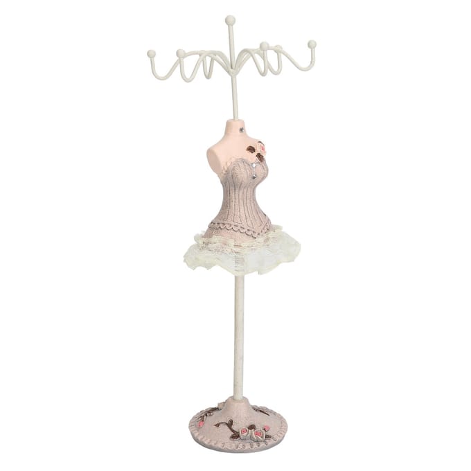 Mannequin Jurk Sieraden Display Standaard Model Jurk Oorbellen Ketting Sieraden Organizer Decoratief beige