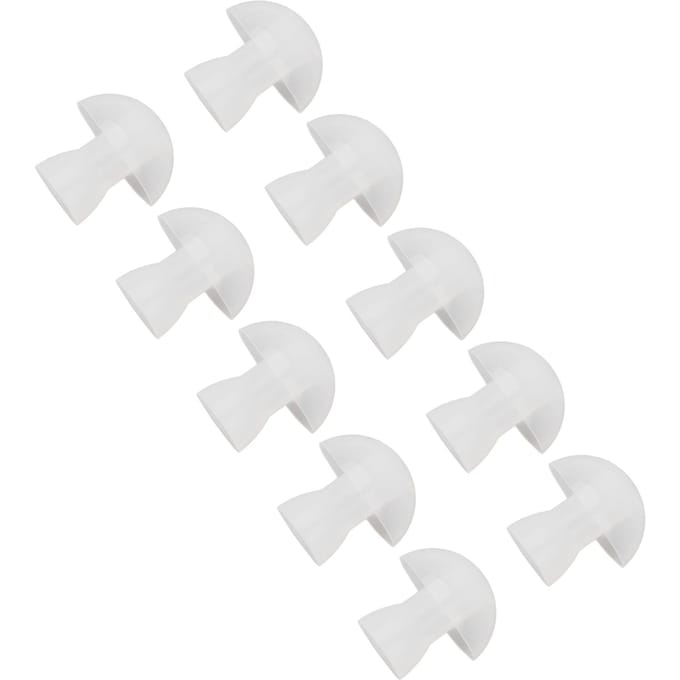 30pcs Amplificateurs Auditifs Embouts Silicone Souple Blanc Accessoires Remplacement Écouteur L white