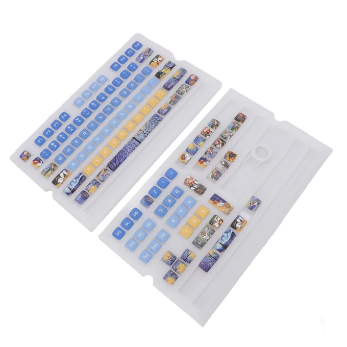 Mechanische Toetsenbord Toetskappen PBT MSA Kristal Pudding 4-Zijdig Transparant Vijfzijdig Thermisch white