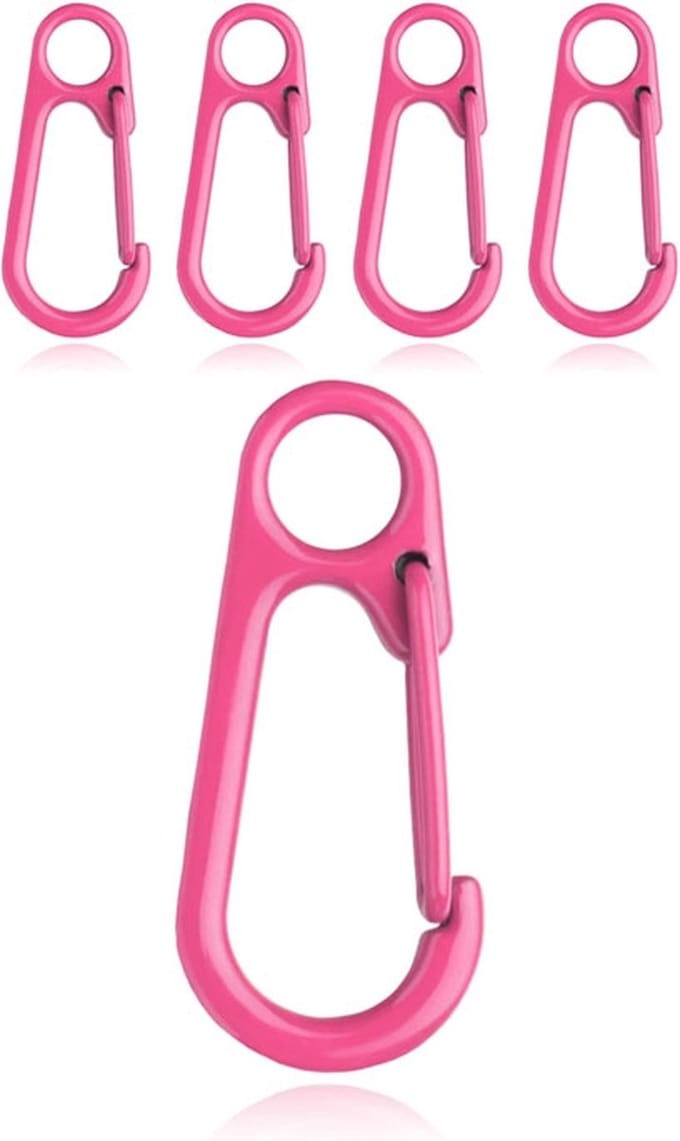 Set van 5 Gekleurde Karabijnhaken - Roze
