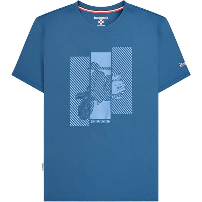 Lambretta Heren Scooter T-Shirt (Donkerblauw)
