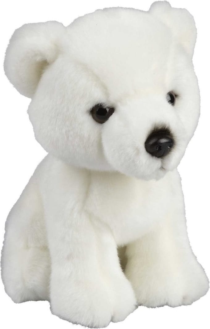 Ravensden Pluche ijsbeer knuffel - 18 cm - wit - speelgoed - pooldieren - voor kinderen