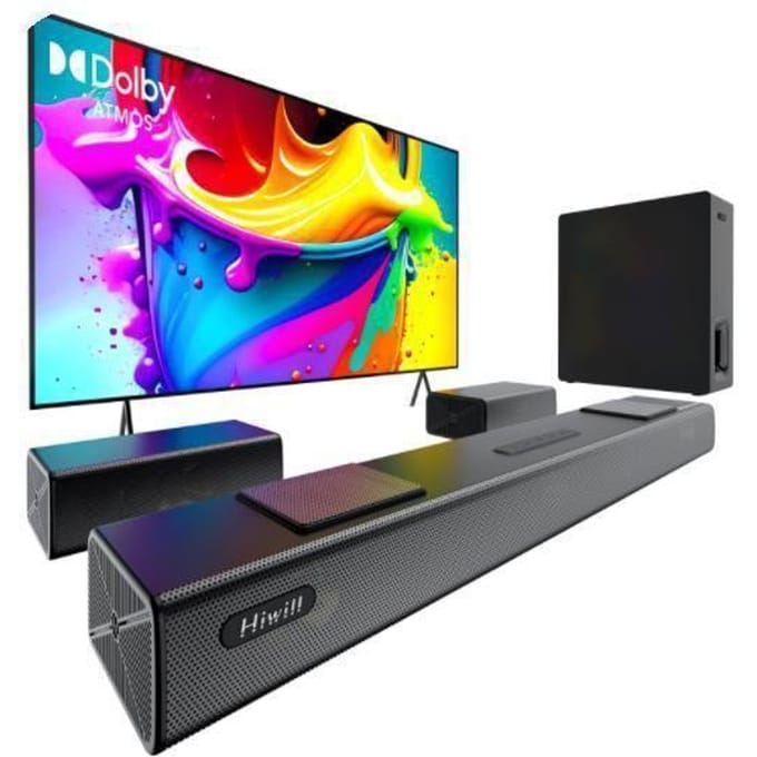 Soundbar - HIWILL - A512 - 5.1.2 Dolby Atmos - HDMI eARC - Bluetooth - Zwart