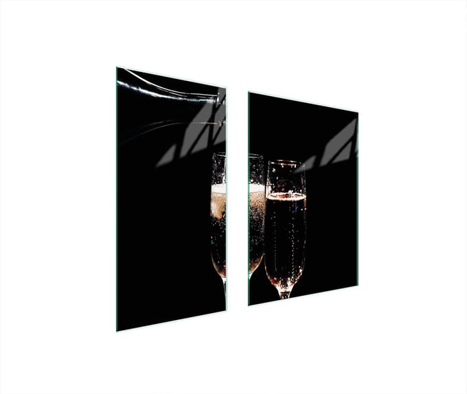 TMK ArtDeko - Snijplank - 75x52 cm - Wijnkleurig - Hartglas