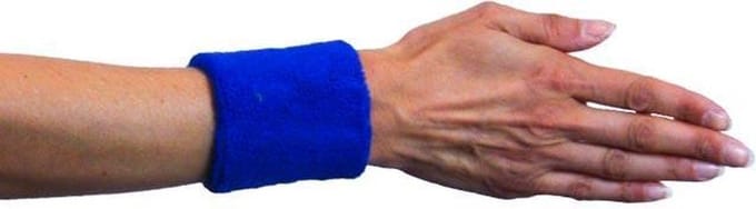 Witbaard Polsbandjes 7 Cm Katoen Blauw One-size 2 Stuks