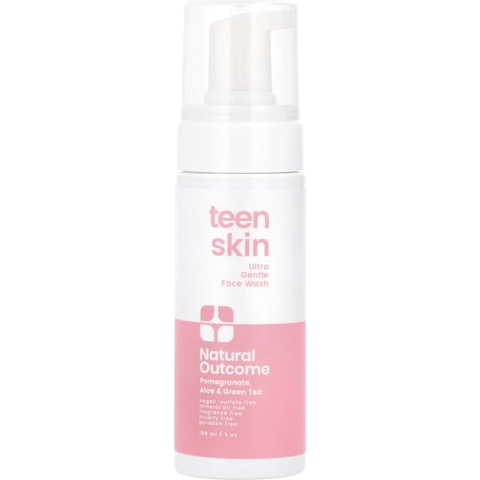 Natural Outcome, TeenSkin, Nettoyant Visage Ultra Doux, 5 oz (150 ml) white