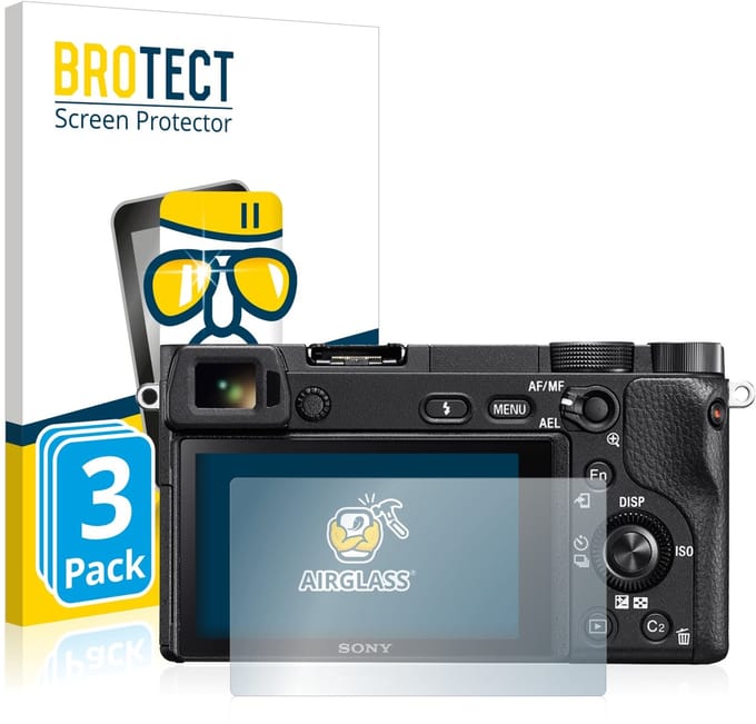 Screenprotector 3 Stuks voor Sony Alpha 6300 Beschermglas transparant
