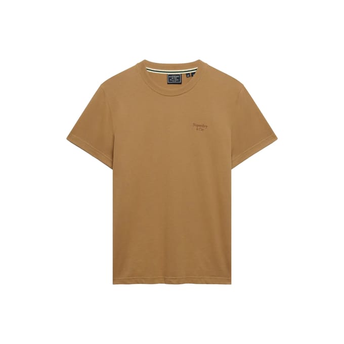 Superdry - Essential Serif Logo T-shirt Slanke Pasvorm - Heren - T-shirts