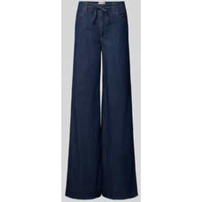 Wide leg jeans met strikceintuur, model 'THE PALAZZO'