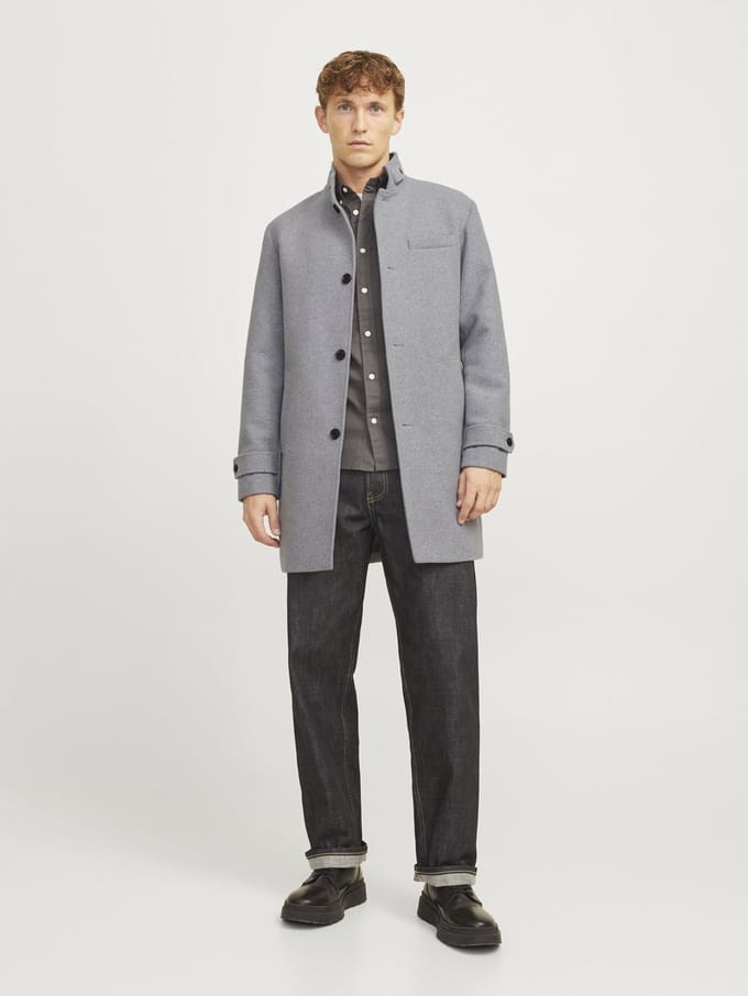 JACK&JONES ESSENTIALS - JJEMELTON WOOL BLEND COAT SN Heren Jas