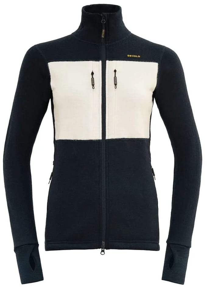 Devold Of Norway Egga Grid Merino Jas Zwart L Vrouw