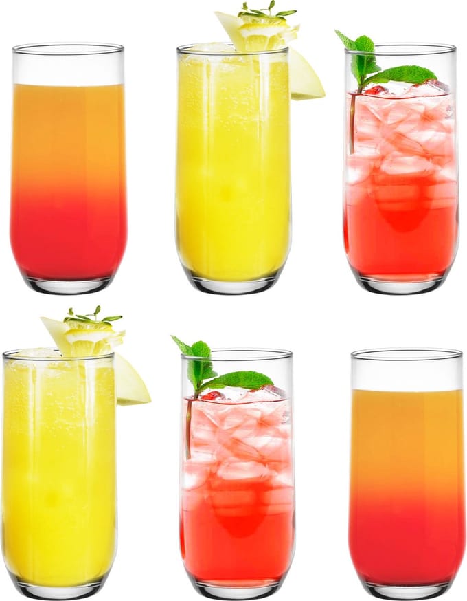 Glasmark Drinkglazen Tumblers - transparant glas - 12x stuks - 400 ml - waterglazen