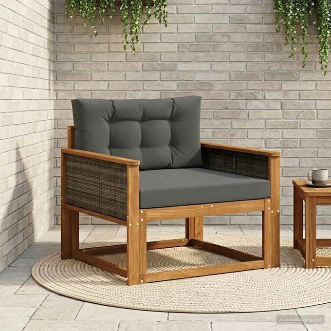 vidaXL - Buiten - Midden - Sofa - Naturel