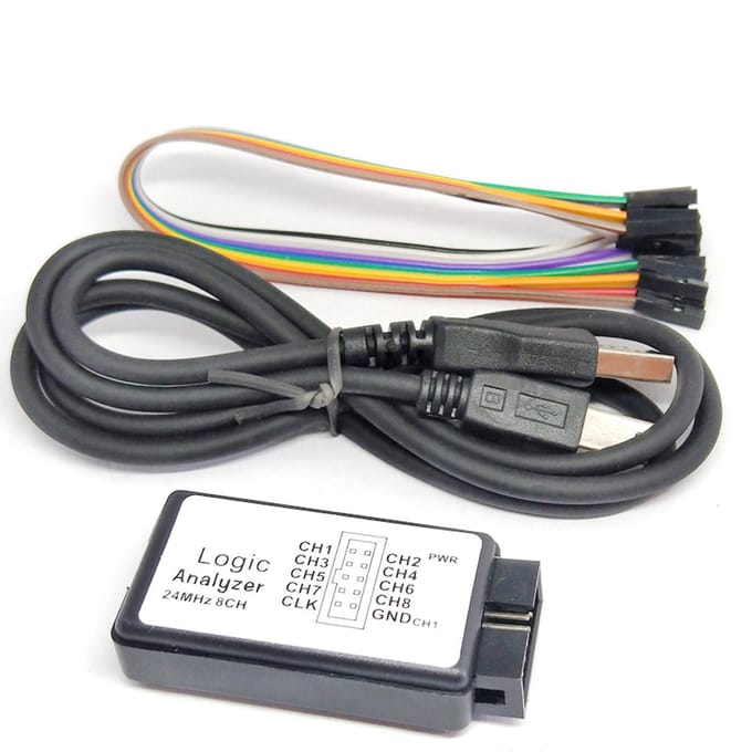 USB Logic Analyzer 24M 8CH Microcontroller ARM FPGA Debug Tool 24MHz, 16MHz, 12MHz, 8MHz, 4MHz, 2MHz veelkleurig