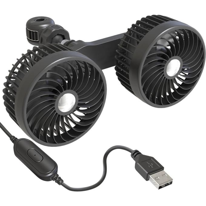 Auto Elektrische Ventilator Automotive Algemeen Achterbank Rugleuning Ventilator Snelheid Instelbare Ventilator voor Auto In-Car Koeling USB Interface Cable