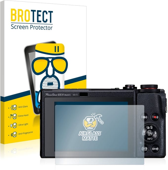 BROTECT - Screenprotector voor Canon PowerShot G5 X Mark II - Folie Beschermfolie Beschermglas matte