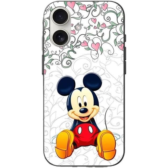 Coque - Disney - Iphone 16 Plus - Mickey Mouse - Souple - Noir