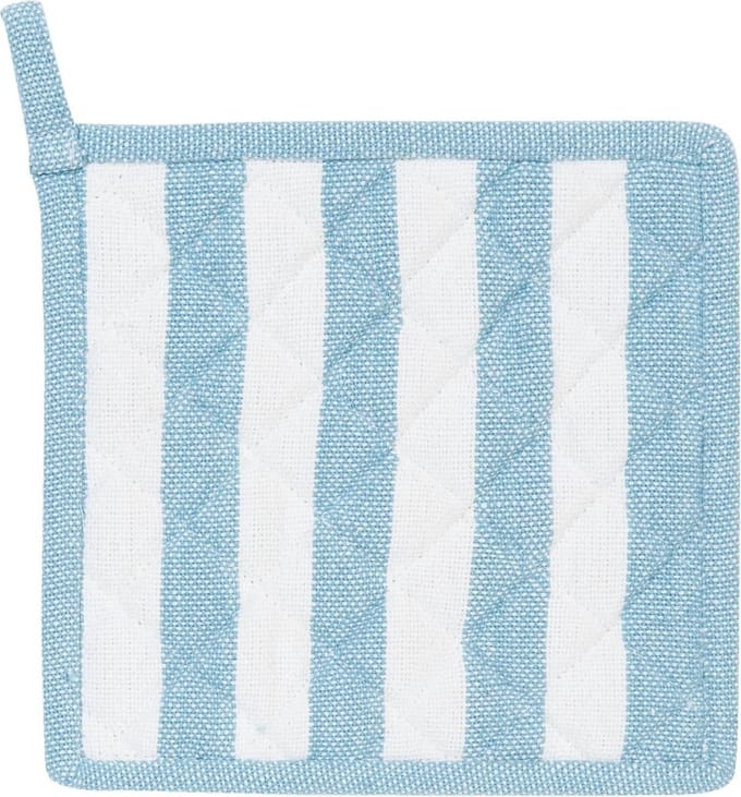 Pannenlap | 20*20 cm | Blauw | 100% Katoen | vierkant | schelpen | Clayre & Eef | SES45BL