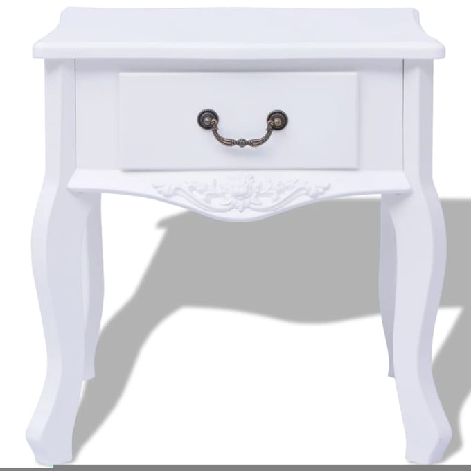 vidaXL - Nachtkastjes - 2 - stuks - MDF - wit