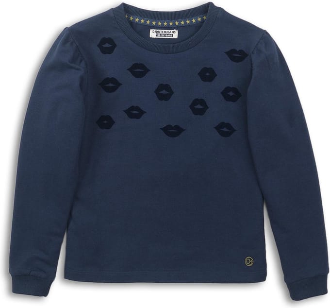 DJ Dutchjeans - Meisjes Sweater - Navy - Maat 140