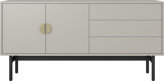 Selsey STOON - TV-meubel - 3 lades - grijs beige