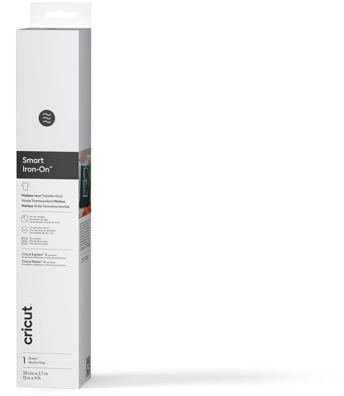 Cricut Smart Iron-On™ Wit, geen mat nodig – Vinyl voor hittetransfers (91,4 cm)