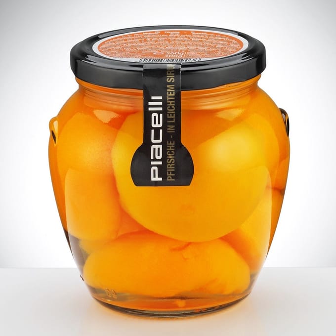 Compote perzik, licht gesuikerd 560g