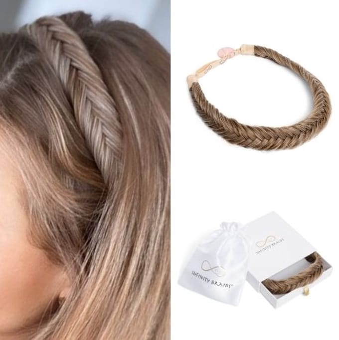 Infinity Braids - Jolie Fishtail Braid - Haarband - Haarband Dames - Haarbanden - Haarband Meisje - Jolie Marshmellow Roast