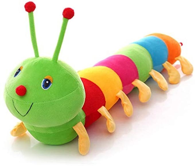 Dailygoods- Rups Kussenspeelgoed 50 cm - Zacht - Veilig - Pluche