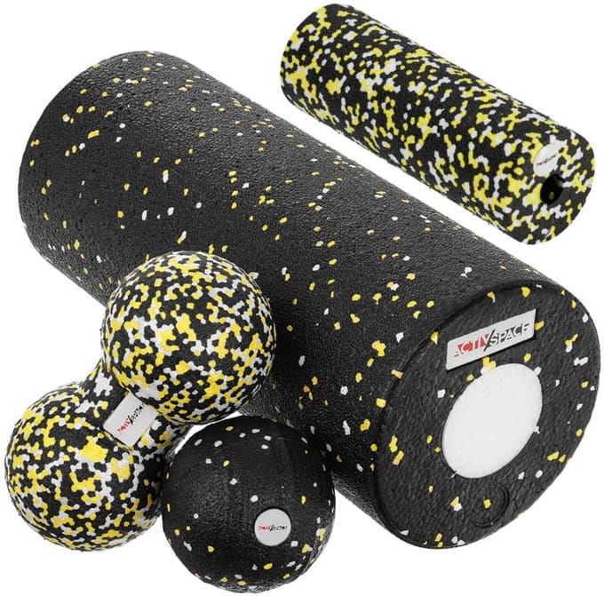 ACTIV SPACE Serie - Massage Set 5in1 - EPP Rollers en Ballen - Geel