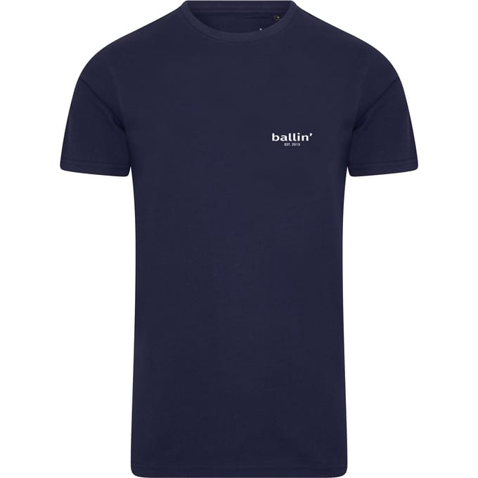 Ballin Est. 2013 - Heren Tee SS Small Logo Shirt - Blauw - Maat S
