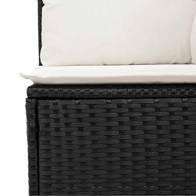 vidaXL - 13-delige - Loungeset - met - kussens - poly - rattan - zwart