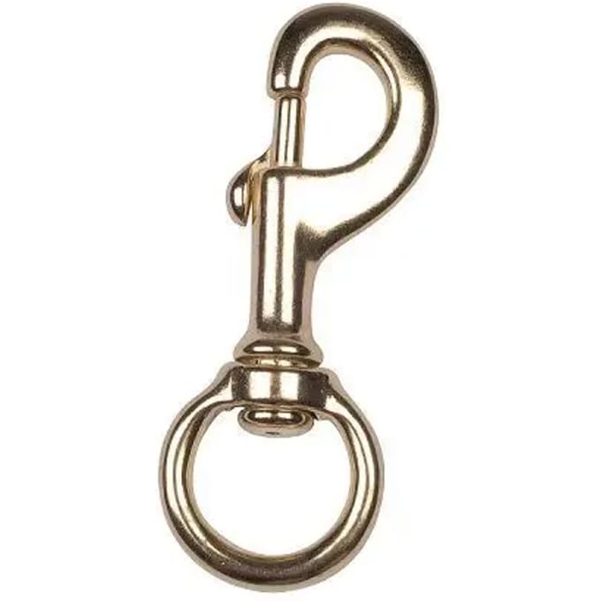 Messing karabijnhaak met draaioog Kamer