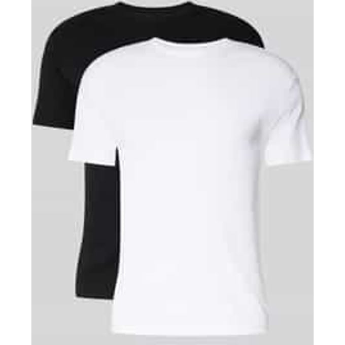 regular fit T-shirtset van puur katoen in 2-pack
