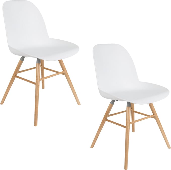 Zuiver Albert Kuip Eetkamerstoelen Wit - Set van 2