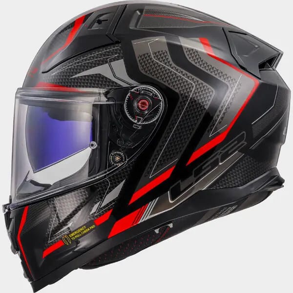 LS2 FF811 Vector II Alizer Zwart Rood Integraalhelm - Helm