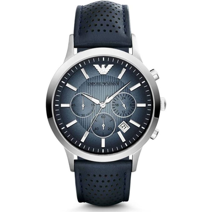 Emporio Armani Renato Mannen Horloge Blauw AR2473