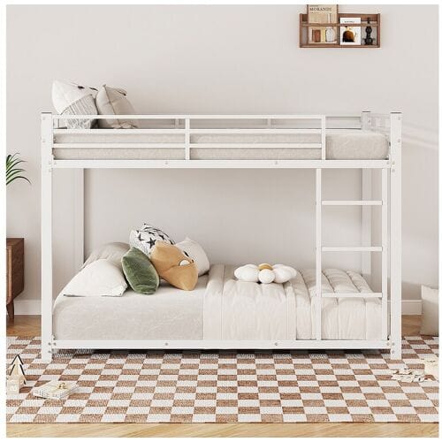 Merax Stapelbed 2 x 140 x 200 cm - ijzeren bed - wit