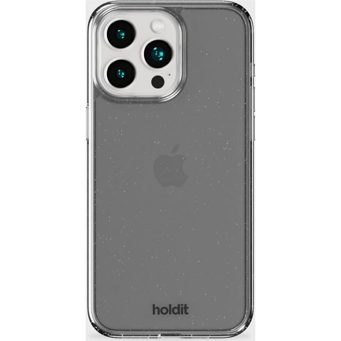 Holdit Glitter Case geschikt voor Apple iPhone 15 Pro - Zwart