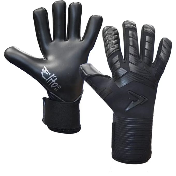 Precision keepershandschoenen voetbal Elite 3.0 Blackout junior maat 6.
