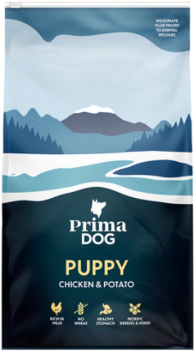 PrimaDog puppyvoer kip & aardappel - 10 kilo