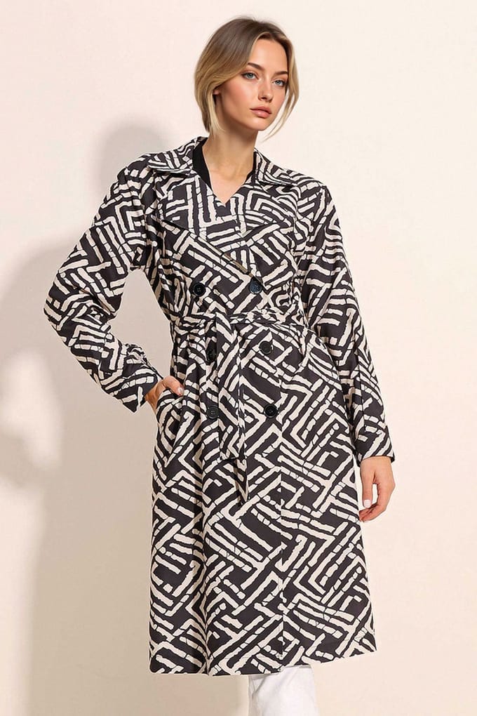 Dubbelzijdige Lange Trenchcoat