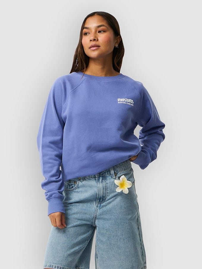 Rip Curl Surf Puff Raglan Relaxed Crew Sweater blauw