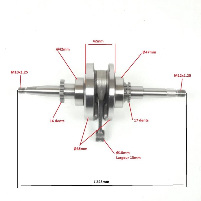 Vilebrequin embiellage pour scooter Peugeot 50 DJANGO 4T 2014-2017 779596 400157